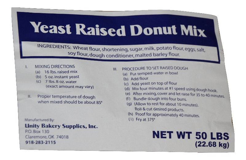 Bakers Table Raised Donut Mix 50# - Donut-Equipment.com