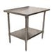 BK Resources 24" x 24" 18 Gauge Stainless Steel Work Table with Galvanized Undershelf – Prep Table - Donut-Equipment.com