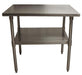 BK Resources 36" x 24" 18 Gauge Stainless Steel Work Table with Galvanized Undershelf – Prep Table - Donut-Equipment.com