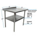 BK Resources 36" x 24" 18 Gauge Stainless Steel Work Table with Undershelf & 1.5" Riser – Prep Table - Donut-Equipment.com