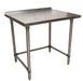 BK Resources 36" x 24" 18 Gauge Stainless Steel Work Table with Open Base & 1.5" Riser – Prep Table - Donut-Equipment.com