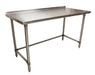 BK Resources 60" x 24" 18 Gauge Stainless Steel Work Table with Open Base & 1.5" Riser – Prep Table - Donut-Equipment.com