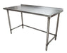 BK Resources 60" x 24" 18 Gauge Stainless Steel Work Table with Open Base & 1.5" Riser – Prep Table - Donut-Equipment.com