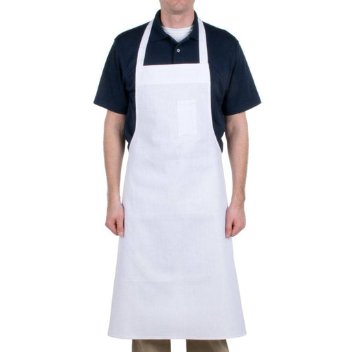 Bib Apron- White- Long Apron - Donut-Equipment.com