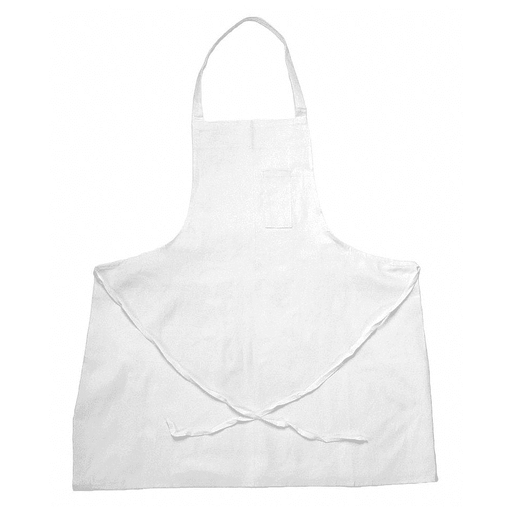 Bib Apron- White- Long Apron - Donut-Equipment.com