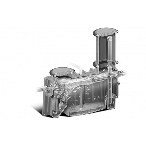 GSW USA 4075A04T XL75 Grease Interceptor 4" FPT 559 lb Grease Capacity 75 GPM Flow Rate - Donut-Equipment.com