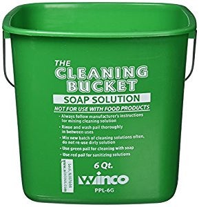 Cleaning Bucket, 6-Quart, Green Soap Solution