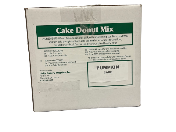 Pumpkin Spice Cake Donut Mix 35# box for orders under 200 pounds (Seasonal).