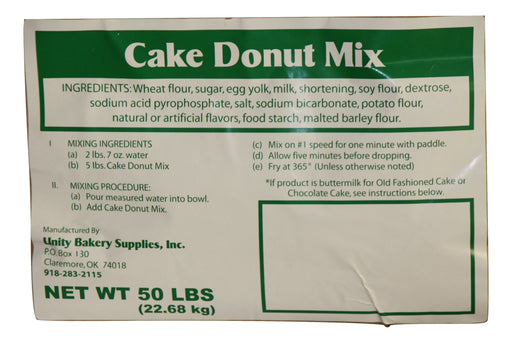 Vanilla Cake Donut Mix-35# Gross Weight for Parcel Service Orders.