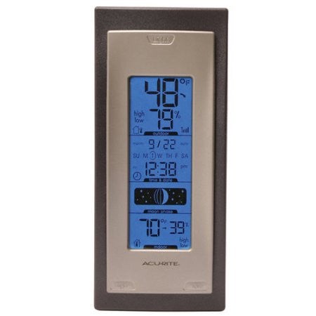 AcuRite- Thermometer and Humidity Monitor with Intelli-Time Clock Calendar for Proofer